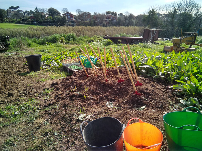 Granja per visitar amb nens amb hort - Aula Rural Palaudàries